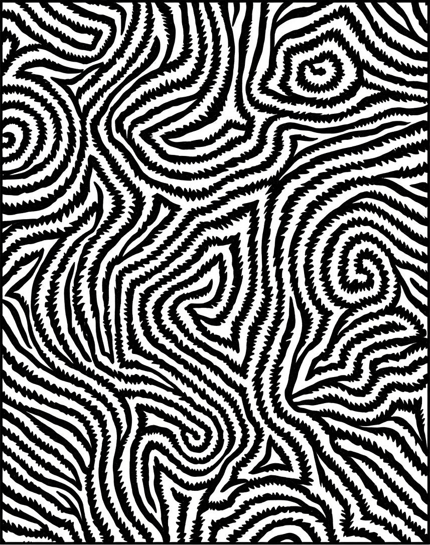 Bold Black White Abstract Pattern Rug