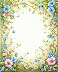 Whimsical Floral Butterfly Scene Rug
