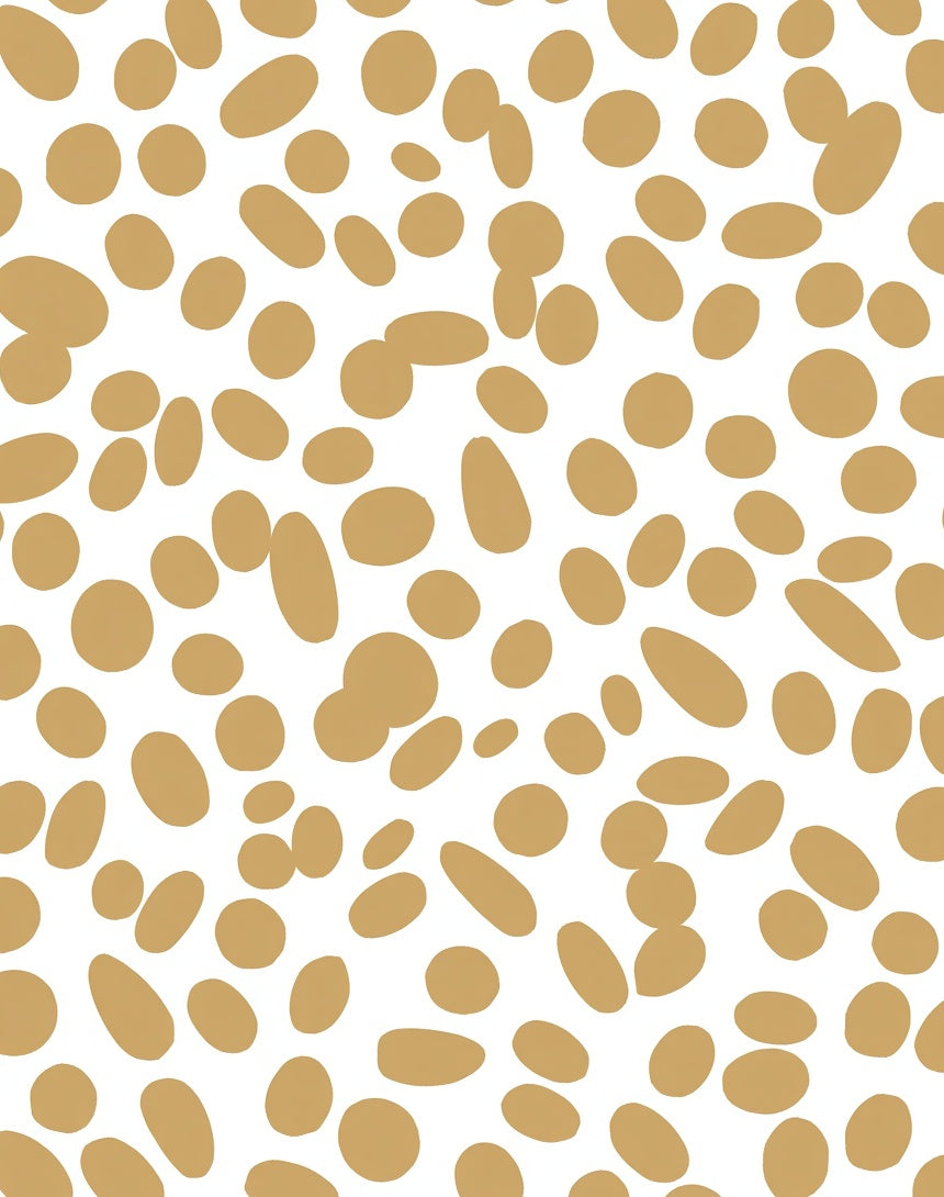 Gold Organic Dot Pattern Design Rug