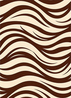 Rich Brown Cream Zebra Stripes Rug