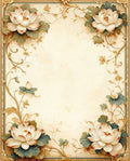 Elegant Floral Scroll Pattern Rug