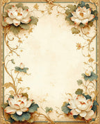 Elegant Floral Scroll Pattern Rug
