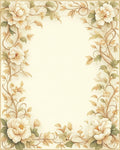 Elegant Floral Vine Motif Rug