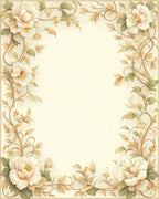 Elegant Floral Vine Motif Rug
