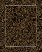 Abstract Swirls Black Gold Pattern Rug