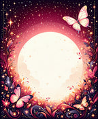 Enchanting Butterfly Starry Night Garden Rug