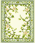 Nature Inspired Floral Vines Pattern Rug