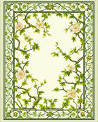 Nature Inspired Floral Vines Pattern Rug