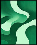 Striking Emerald Swirl Pattern Rug