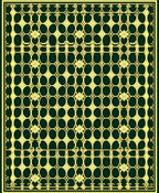 Elegant Gold Orb Floral Pattern Rug
