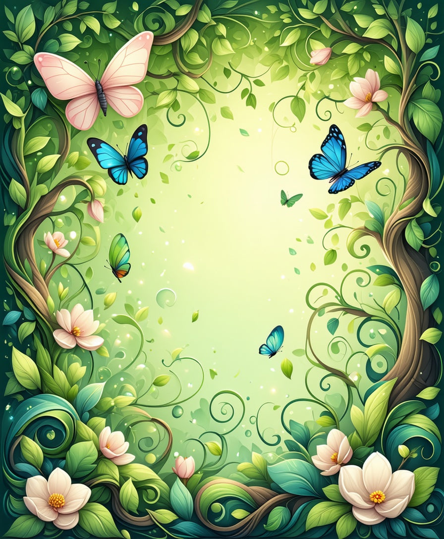 Enchanted Garden Butterfly Bloom Rug
