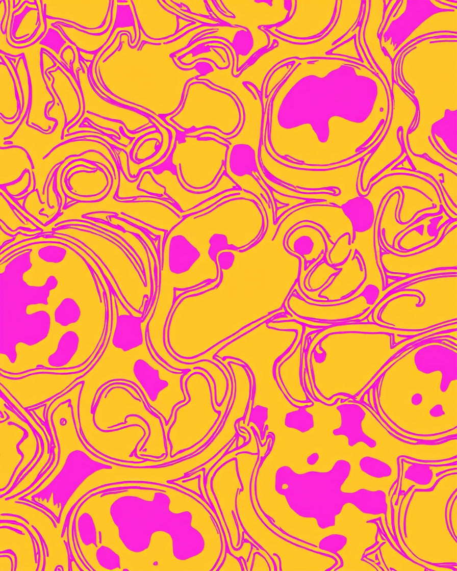 Bold Magenta Swirls Abstract Pattern Rug