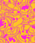 Bold Magenta Swirls Abstract Pattern Rug