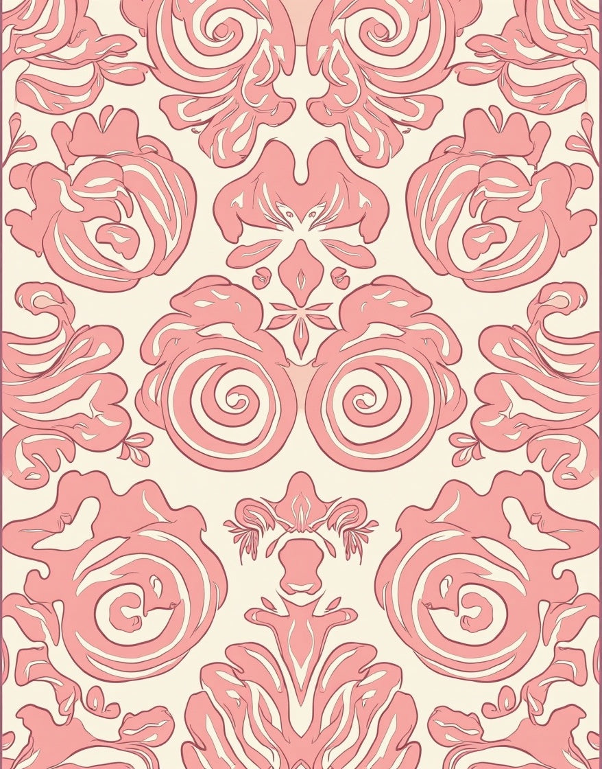 Delicate Scrolling Floral Ivory Rug
