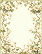 Botanical Vine Floral Arrangement Rug