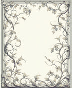 Art Nouveau Floral Swirl Frame Rug