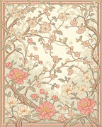 Floral Branch Blossom Design Rug