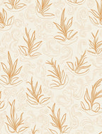 Organic Leaf Scroll Pattern Rug