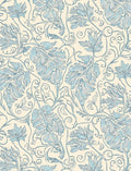 Art Nouveau Blue Floral Vine Pattern Rug