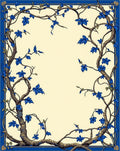 Vine Blue Leafy Flourish Rug