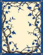 Vine Blue Leafy Flourish Rug