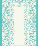 Whimsical Floral Vine Border Design Rug