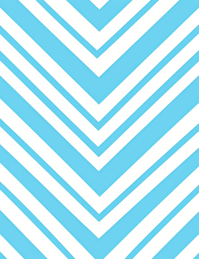 Bright Blue White Chevron Stripes Rug