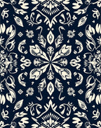 Classic Floral Symmetry Design Rug