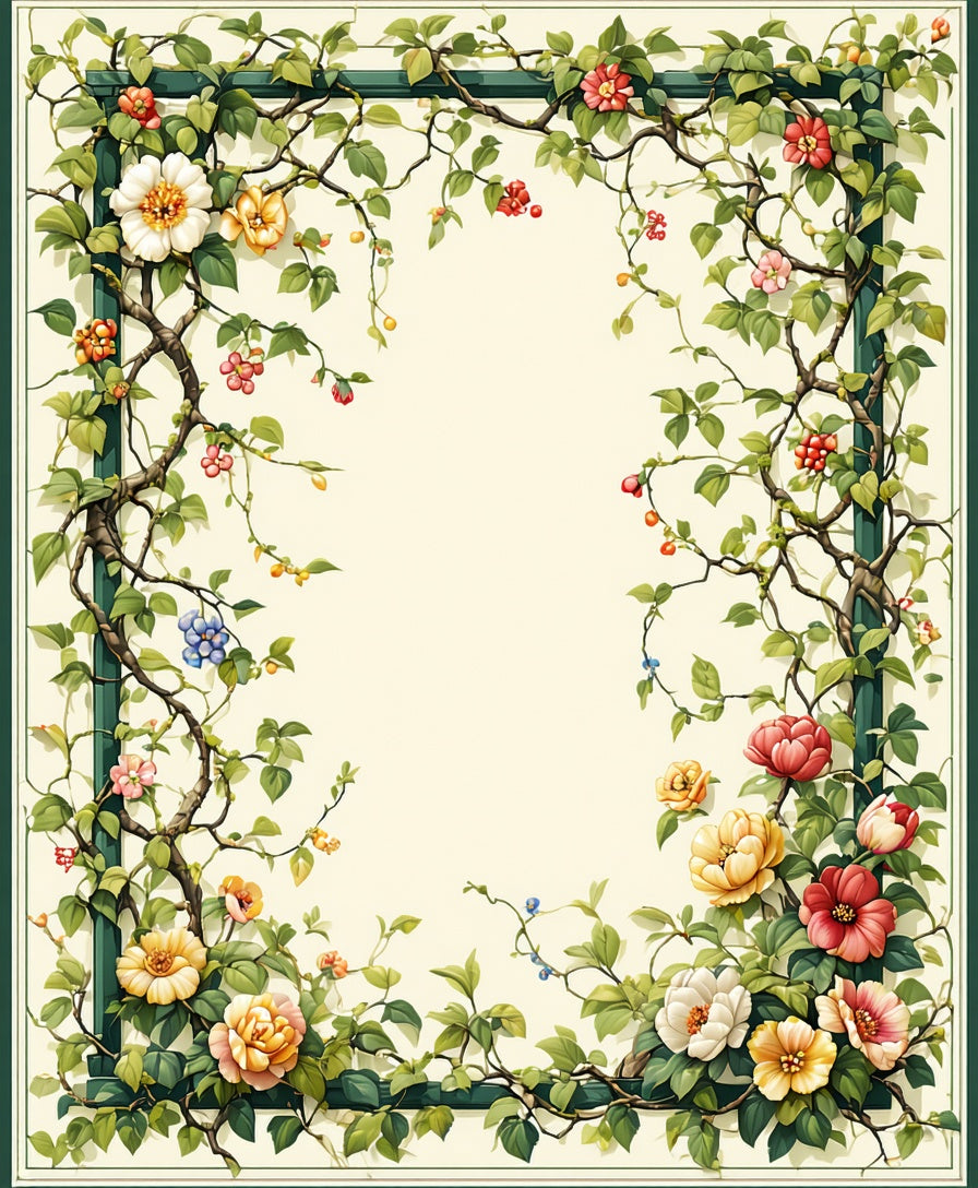 Vining Floral Botanical Garden Rug