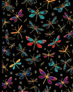 Colorful Dragonfly Pattern Art Rug