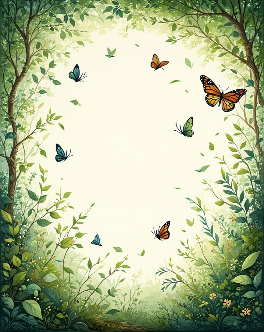 Enchanted Forest Butterfly Meadow Rug