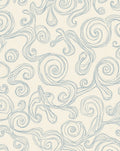 Light Blue Whimsical Swirl Pattern Rug