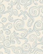 Light Blue Whimsical Swirl Pattern Rug