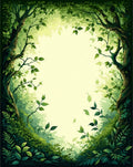 Enchanted Forest Foliage Pattern Rug
