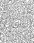 Abstract Black White Swirl Pattern Rug