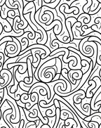 Abstract Black White Swirl Pattern Rug