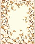 Vines And Floral Motifs Rug