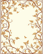 Vines And Floral Motifs Rug