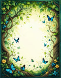 Enchanted Forest Butterfly Garden Rug