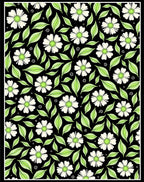 Daisy and Leaf Whimsical Pattern Rug
