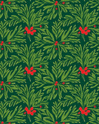 Emerald Green Scarlet Berry Foliage Rug