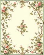 Elegant Floral Vine Pattern Rug