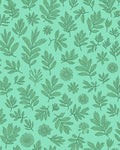 Green Botanical Print Rug