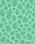 Green Botanical Print Rug