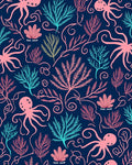 Nautical Octo-Marine Life Pattern Rug