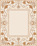 Art Nouveau Floral Scroll Border Detail Rug
