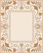 Art Nouveau Floral Scroll Border Detail Rug