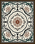 Ornate Floral Mandala Pattern Rug