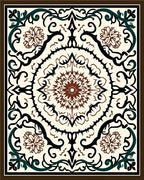 Ornate Floral Mandala Pattern Rug