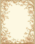 Floral Vine Scroll Pattern Rug